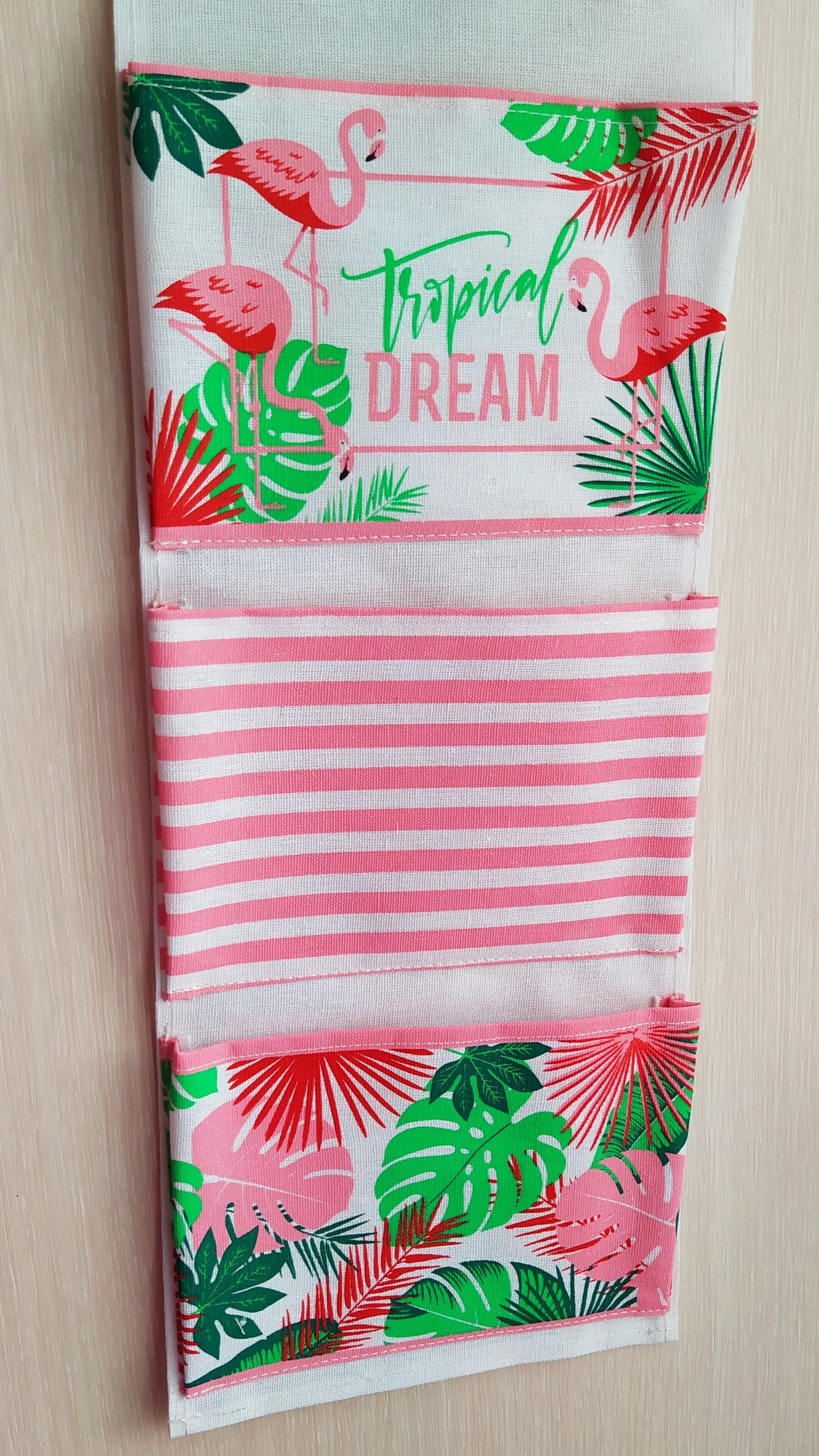 Фотография покупателя товара Кармашек текстильный "Tropical Dream" 3 отделения, 20х56 см