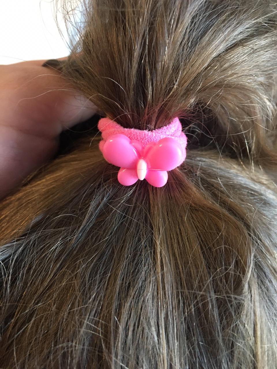 Фотография покупателя товара Резинка для волос "Бабочка глянец" (цена за штуку) розовый,красный - Фото 3