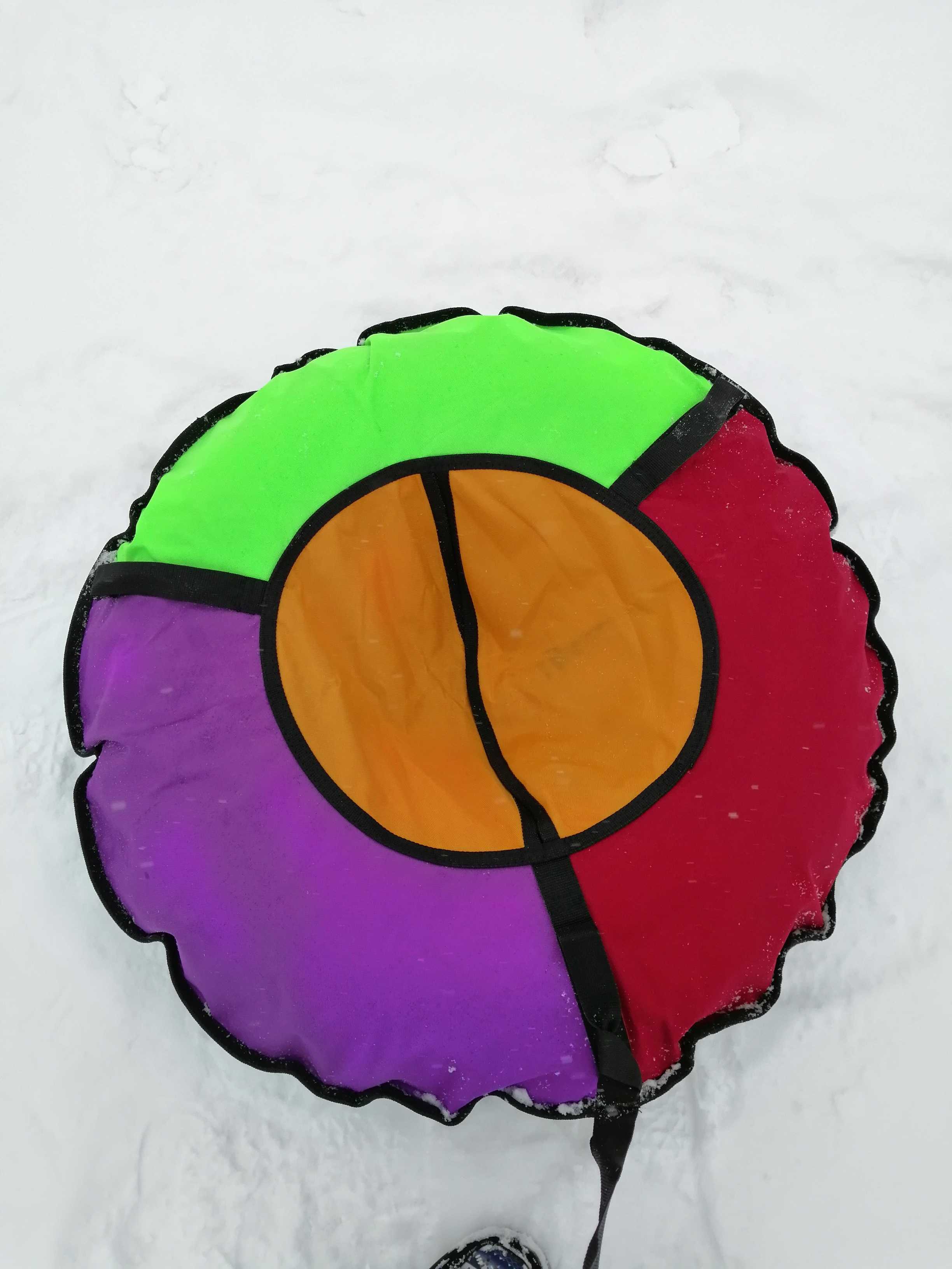 Фотография покупателя товара Тюбинг-ватрушка ONLITOP, диаметр чехла 60 см, цвета МИКС - Фото 15