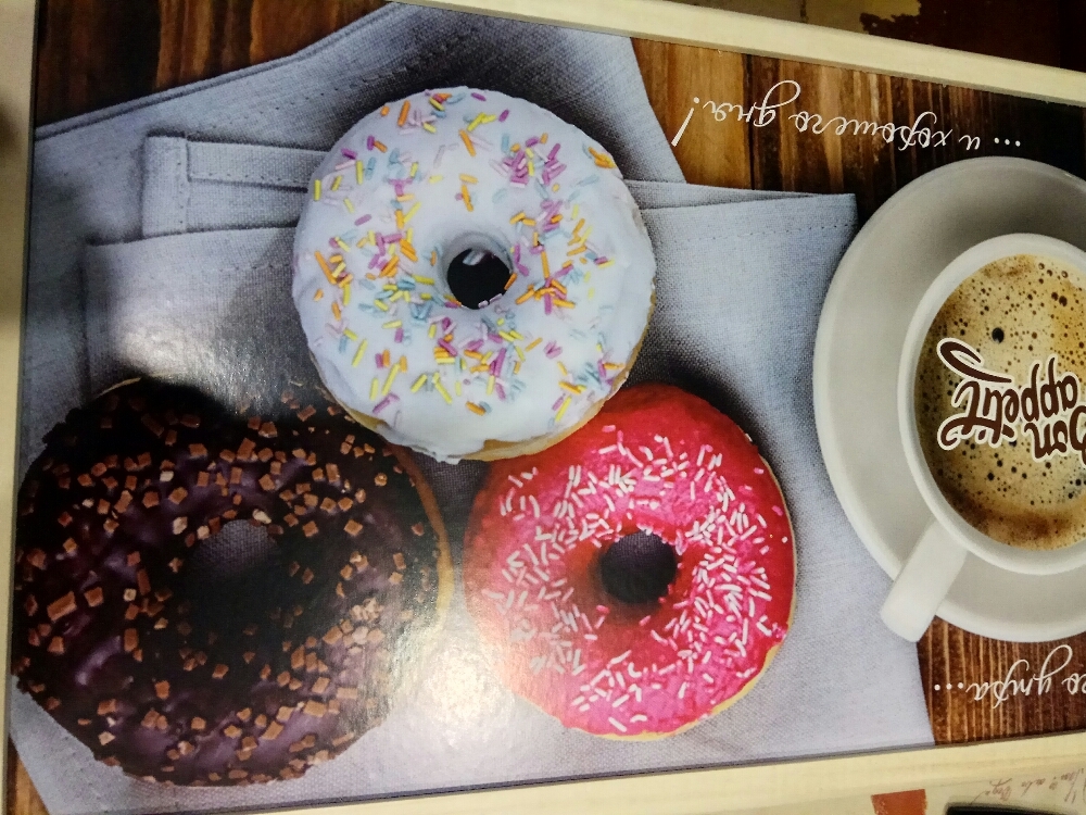 Фотография покупателя товара Столик для завтрака "Доброго утра, пончики", 48×28 см - Фото 2
