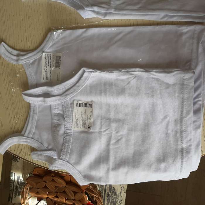 Фотография покупателя товара Майка на бретельках для девочки, цвет белый, рост 98 - Фото 8