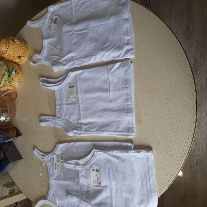 Фотография покупателя товара Майка на бретельках для девочки, цвет белый, рост 98 - Фото 7