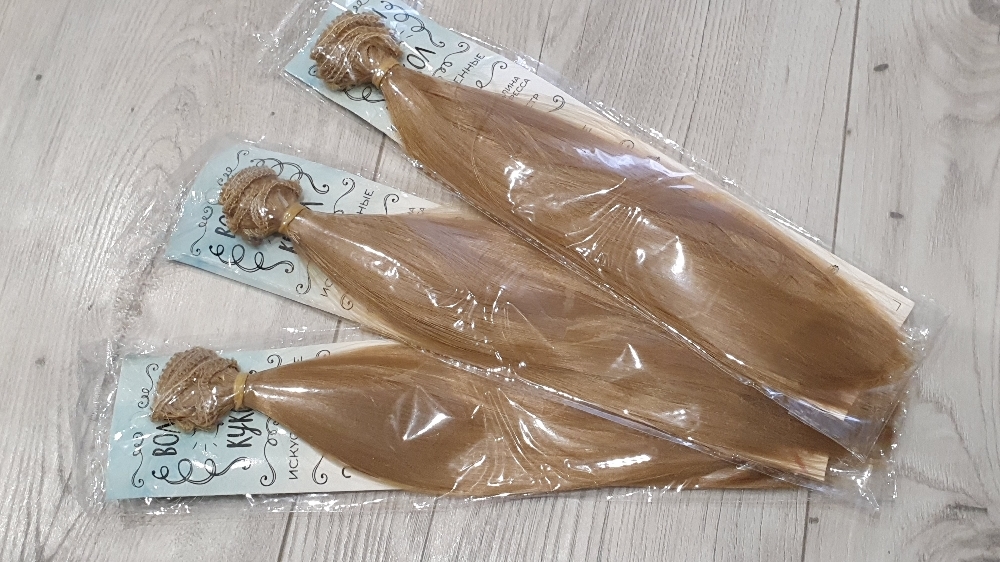 Фотография покупателя товара Волосы - тресс для кукол «Прямые» длина волос: 25 см, ширина:100 см, цвет № 22Т - Фото 4