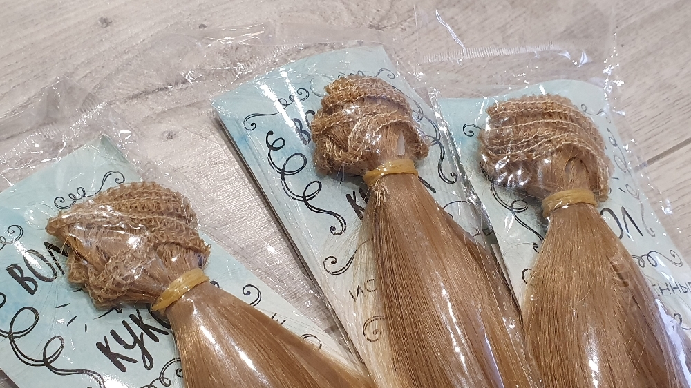 Фотография покупателя товара Волосы - тресс для кукол «Прямые» длина волос: 25 см, ширина:100 см, цвет № 22Т - Фото 5