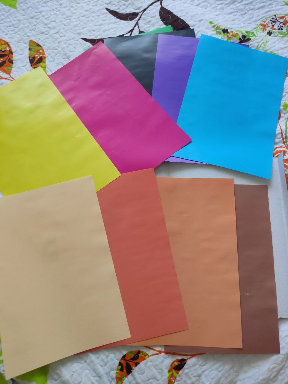 Фотография покупателя товара Бумага цветная А4, 10 листов, 10 цветов, мелованная, в папке - Фото 1