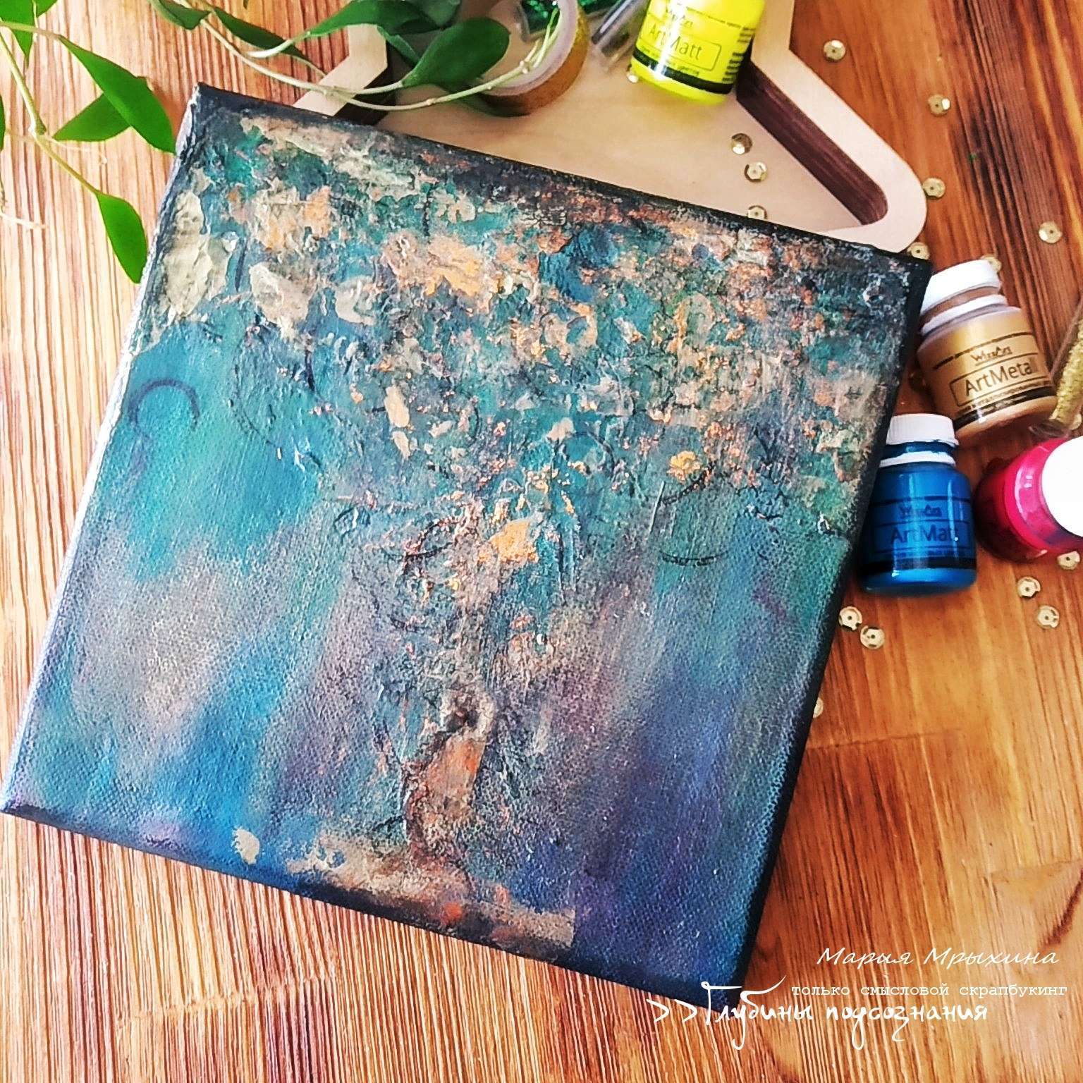 Фотография покупателя товара Краска акриловая глянцевая 80 мл, WizzArt Shine, ультрамарин, морозостойкая - Фото 1