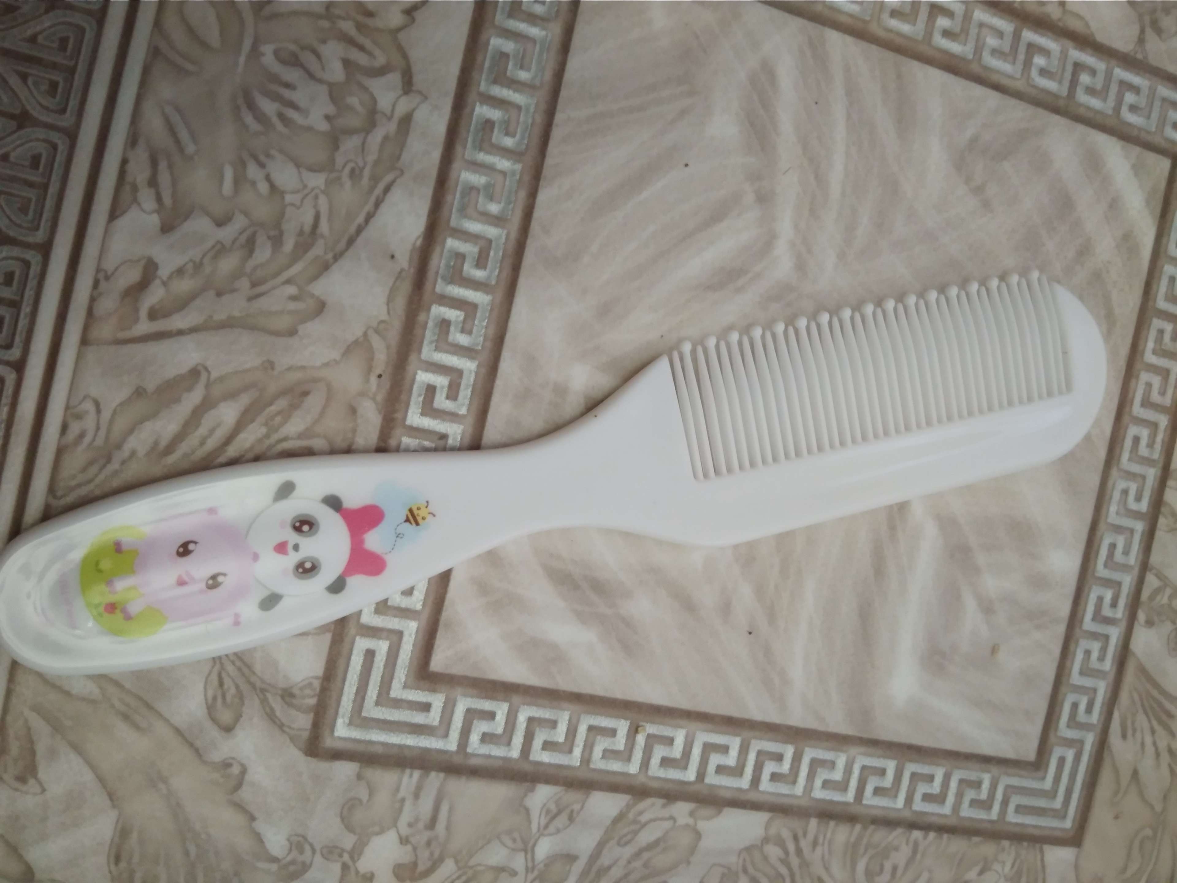 Фотография покупателя товара Расчёска детская + массажная щётка с натуральной щетиной для волос в наборе «Малыши и малышки», от 0 мес. - Фото 7