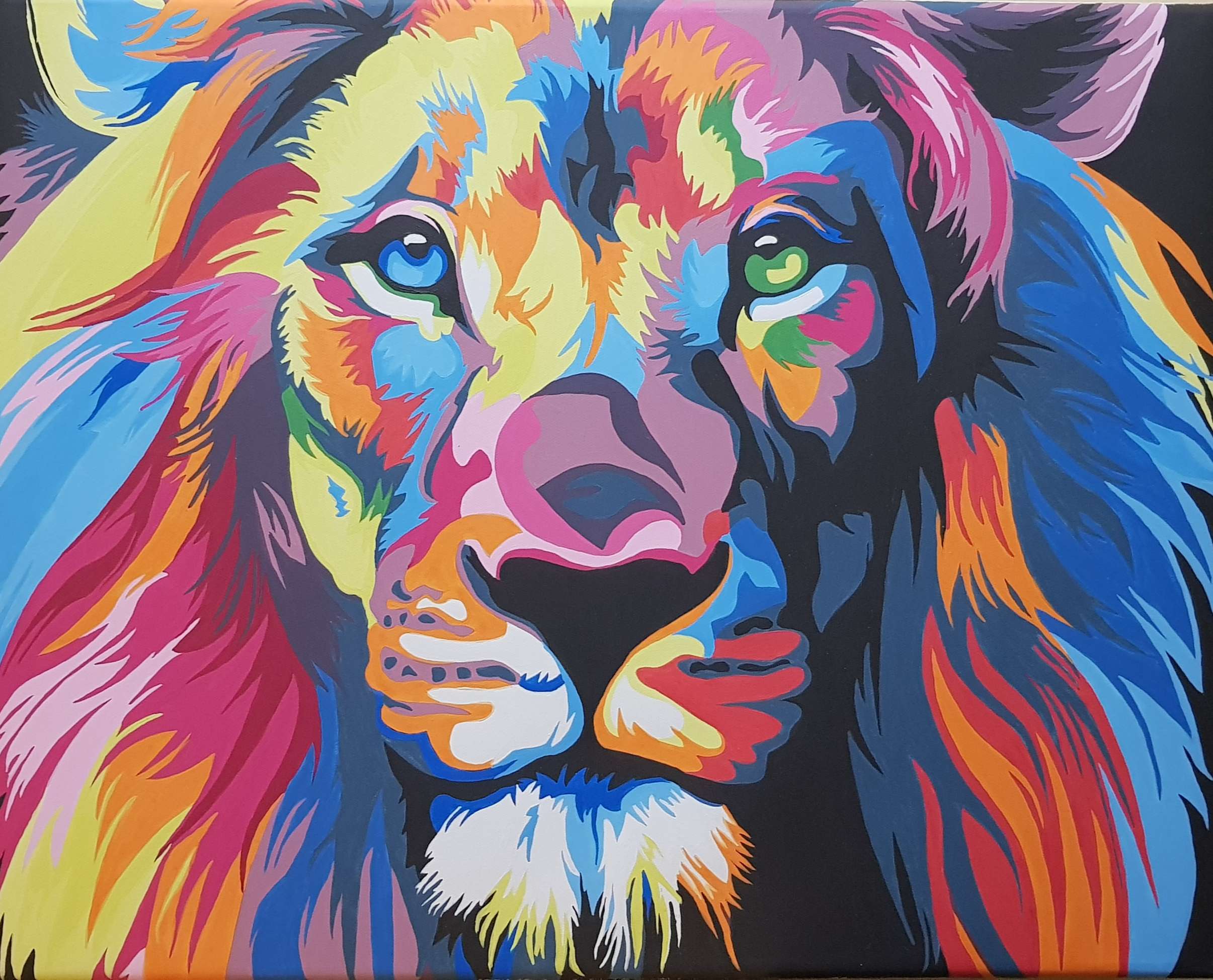 лев в цветах картинки
