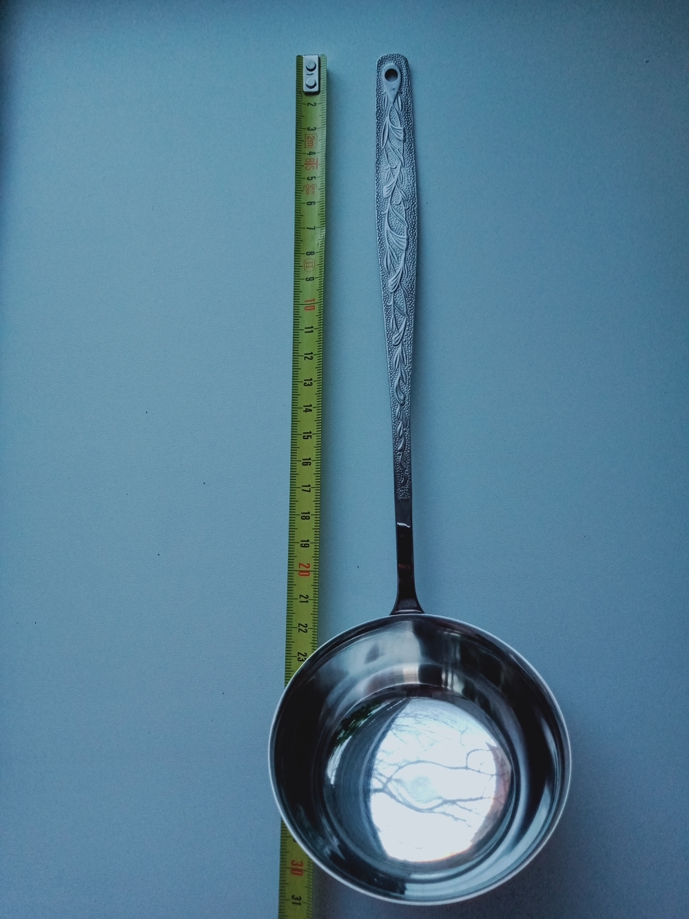 Фотография покупателя товара Ложка разливательная малая «Уралочка», длина ручки=21,5 см, толщина 2 мм (М13) - Фото 2