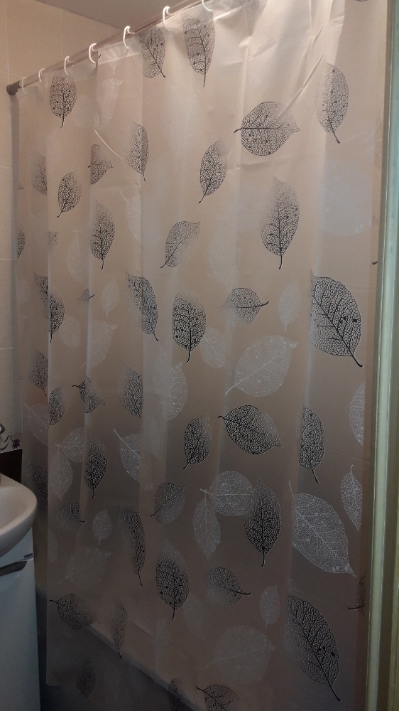 Фотография покупателя товара Штора для ванны Доляна «Чёрно-белые листья», 180×180 см, EVA - Фото 10