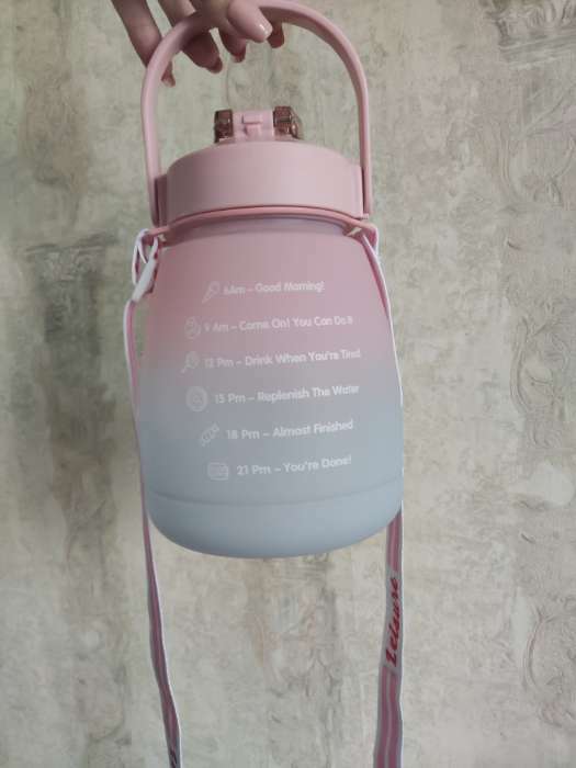 Фотография покупателя товара Бутылка для воды, 1.3 л, 20.5 х 12 см, розовая