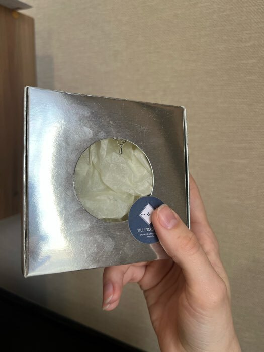 Фотография покупателя товара Коробка для печенья, с окном, серебряная, 10 х 10 х 3 см