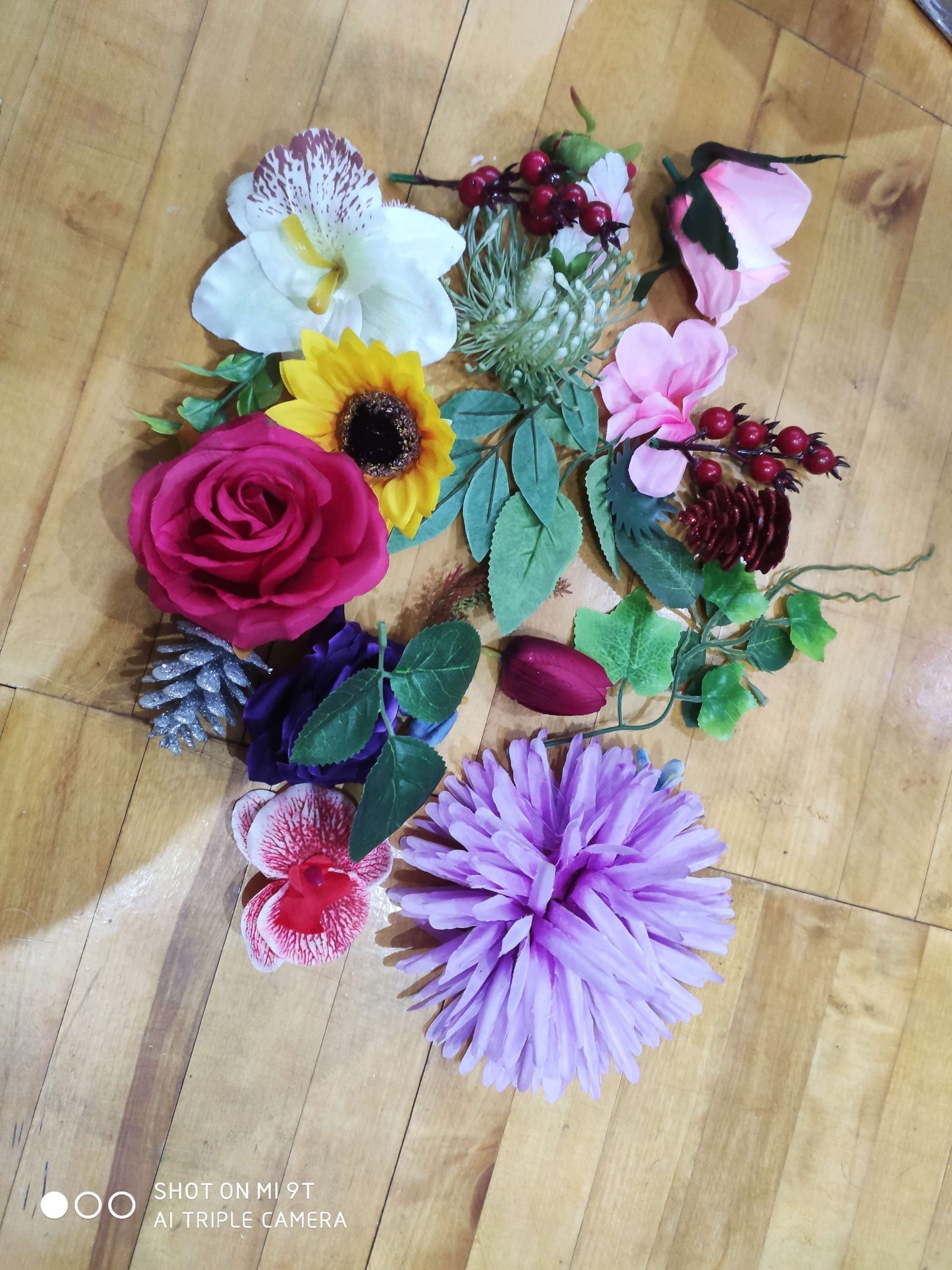 Фотография покупателя товара цветы искусственные набор для рукоделия, 20-30шт МИКС Ассорти