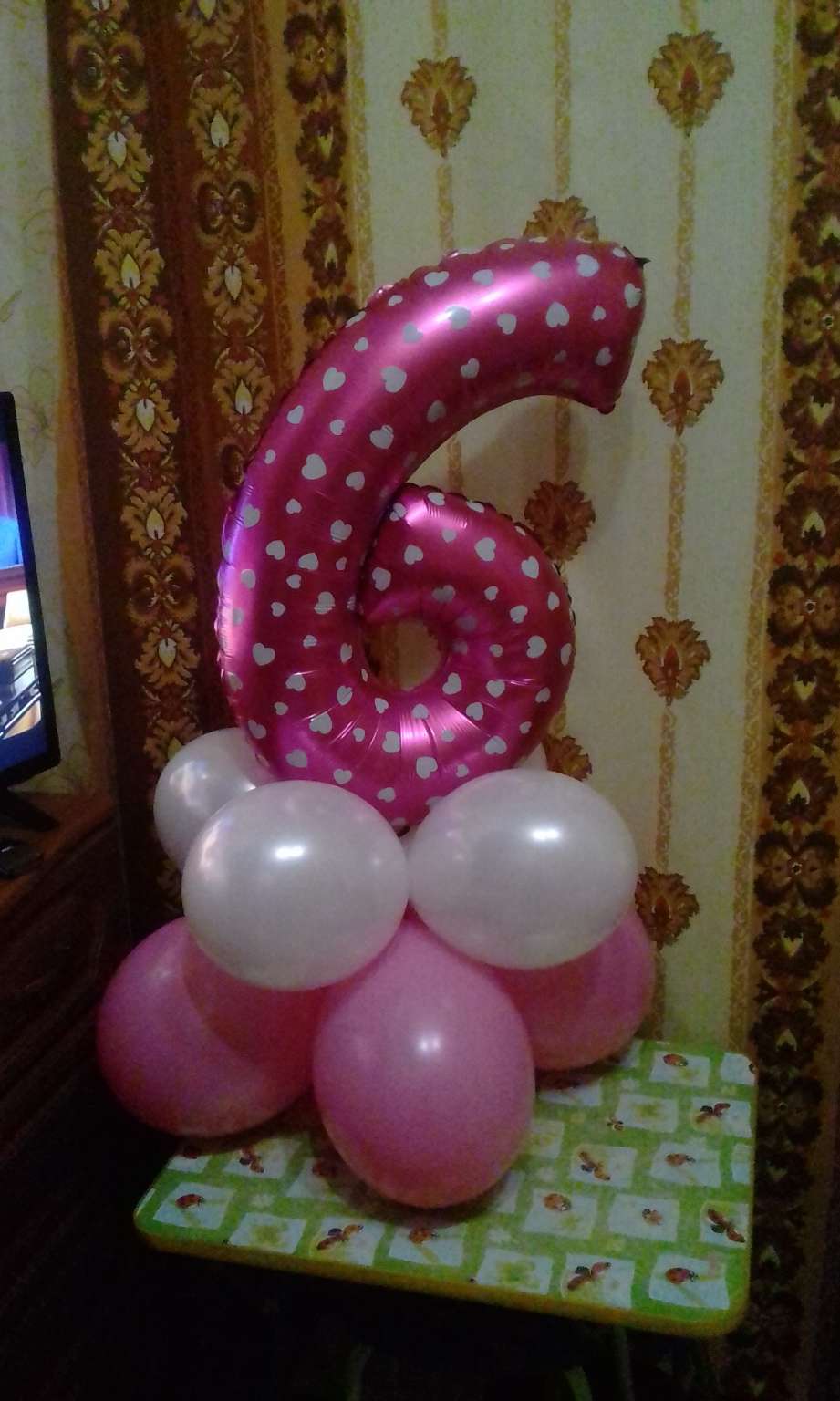 Фотография покупателя товара Букет из шаров «Цифра 8», фольга, латекс, набор 9 шт., цвет розовый, виды МИКС - Фото 10