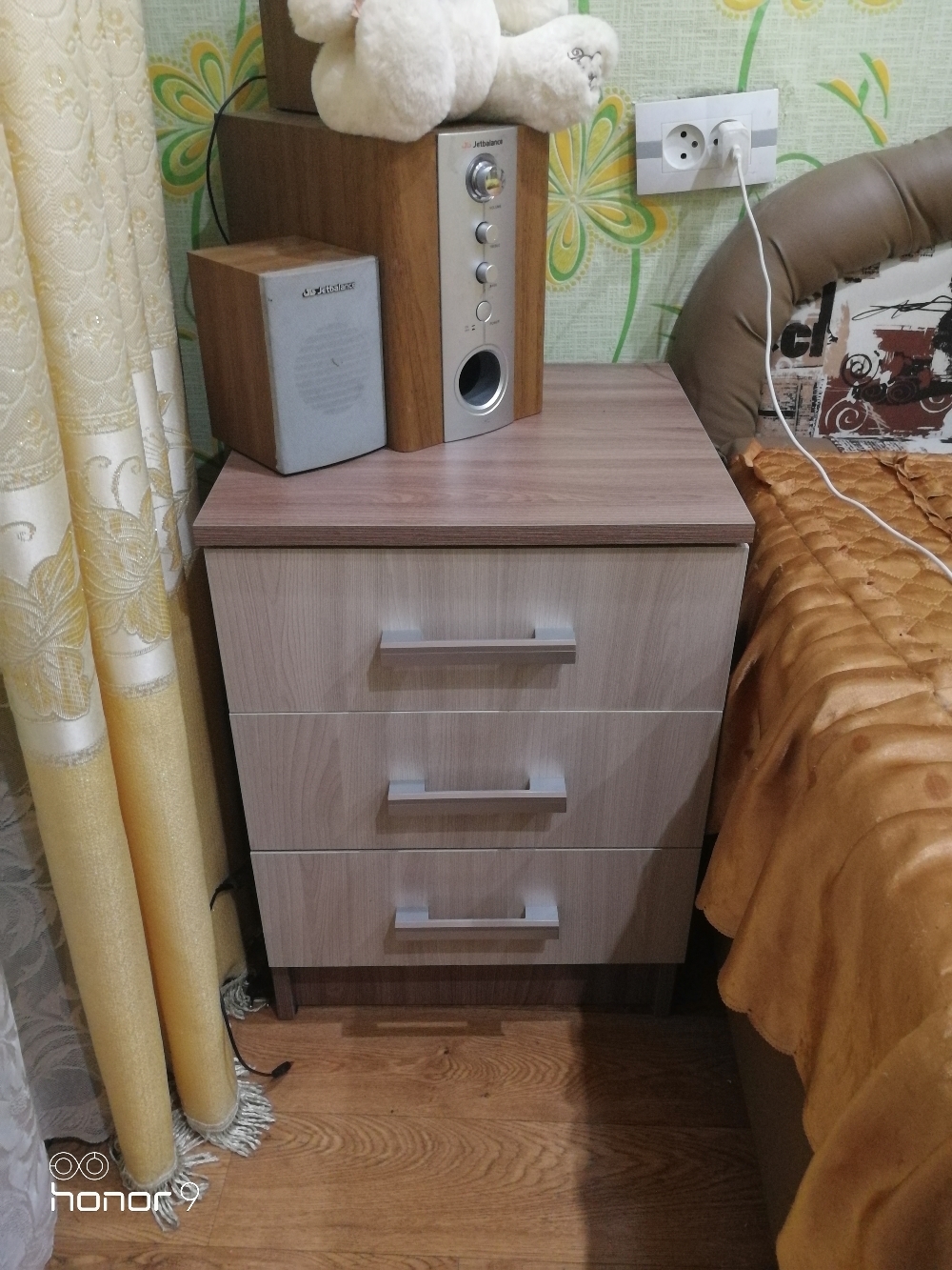 Тумба прикроватная ТП-1 400х380х560 Ясень шимо светлый/темный (4624952 ...