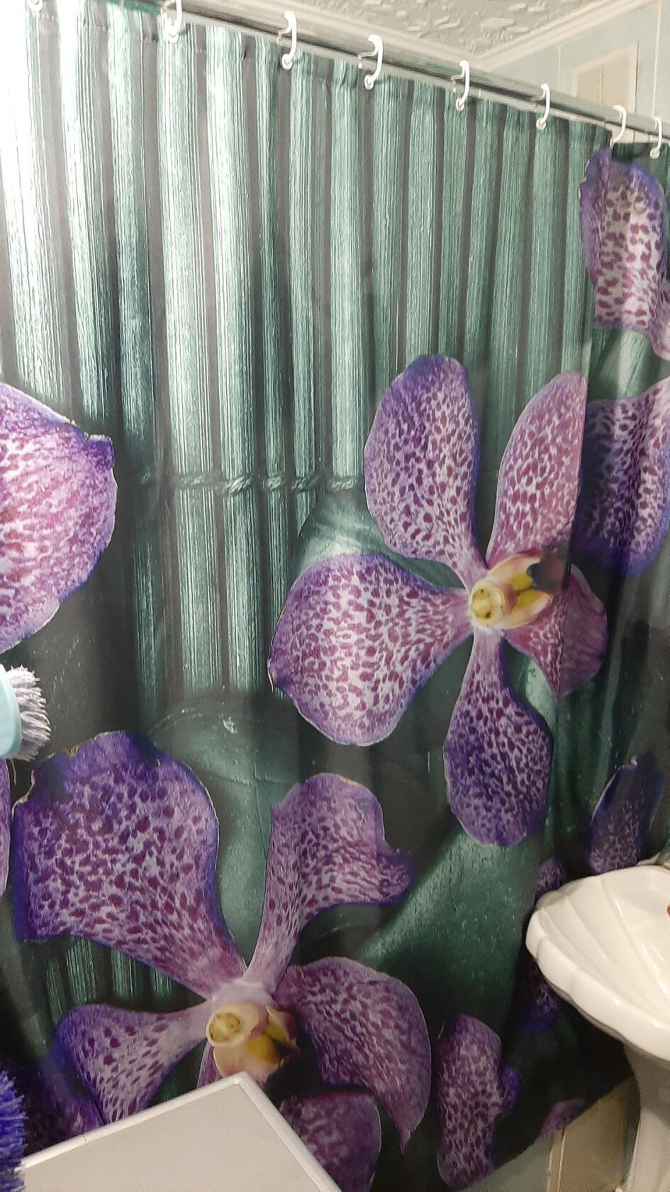 Фотография покупателя товара Штора для ванны Доляна «Камни и цветы», 180×180 см, полиэстер - Фото 1