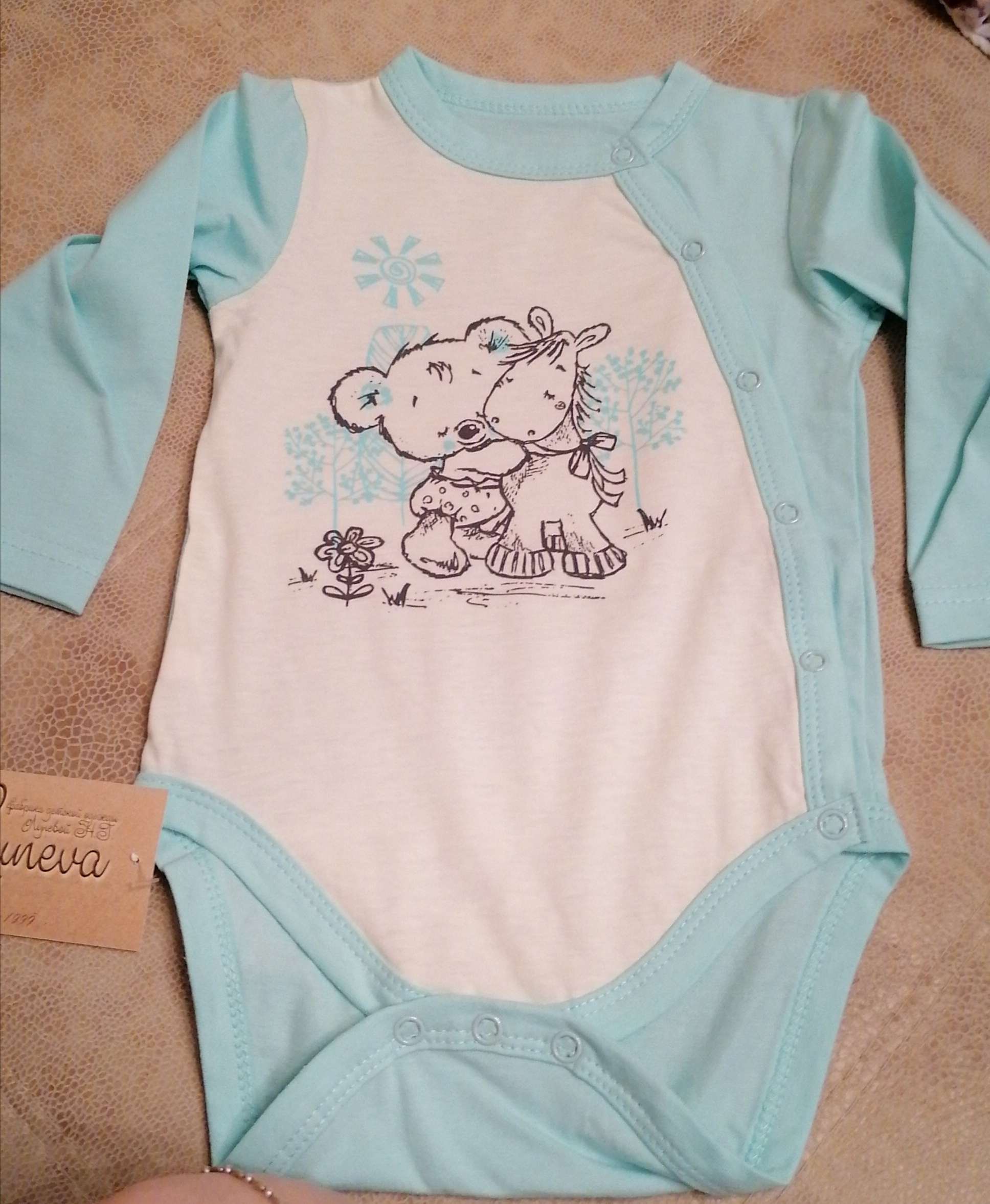 Фотография покупателя товара Боди, цвет мятный, рост 62 см (40) - Фото 3