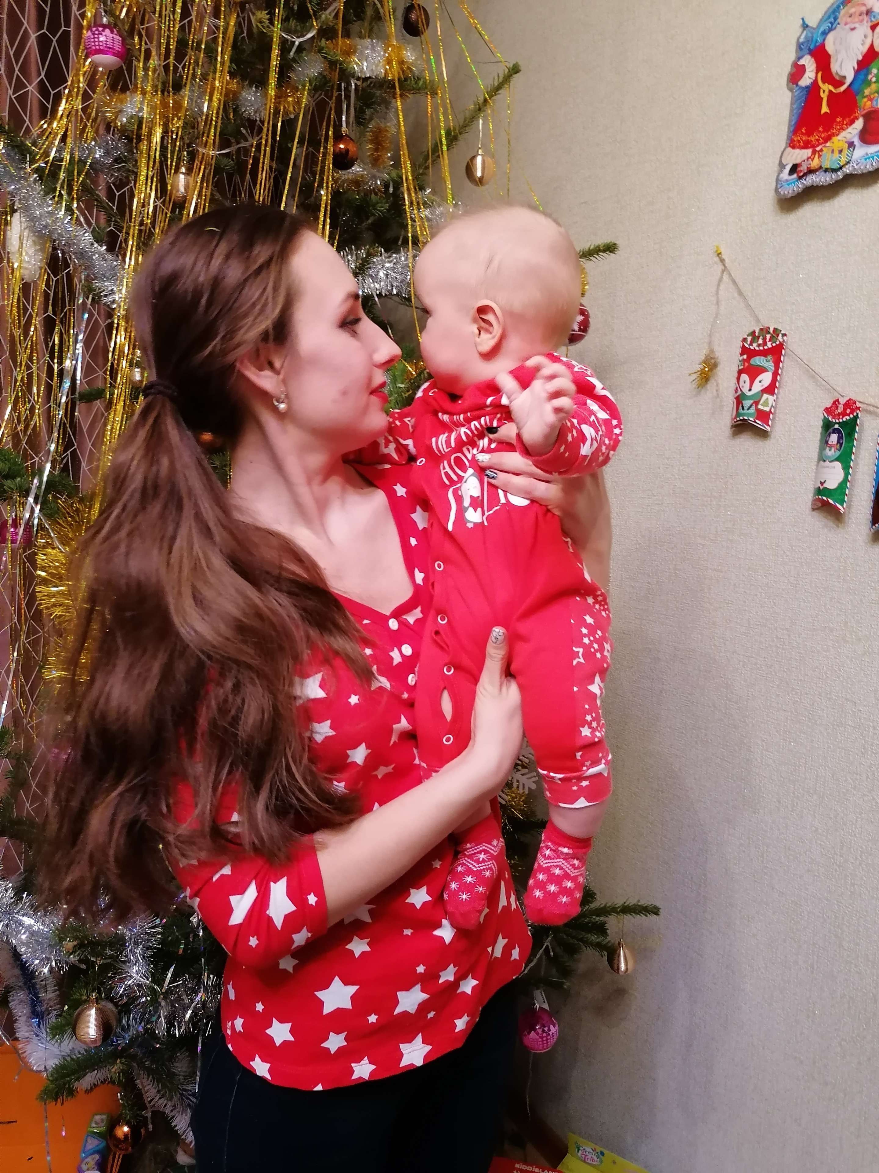 Фотография покупателя товара Лонгслив женский KAFTAN "Christmas" красный, размер 40-42, 100% хлопок - Фото 2