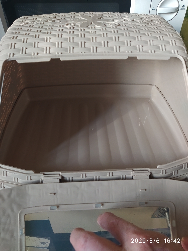 Фотография покупателя товара Хлебница «Плетёнка», 26×33×19 см, цвет светло-коричневый