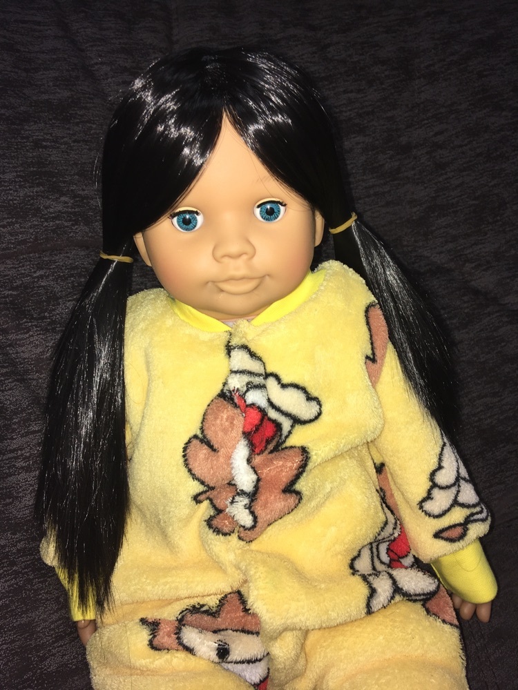 Фотография покупателя товара Волосы - тресс для кукол «Прямые» длина волос: 25 см, ширина:100 см, цвет № 1В