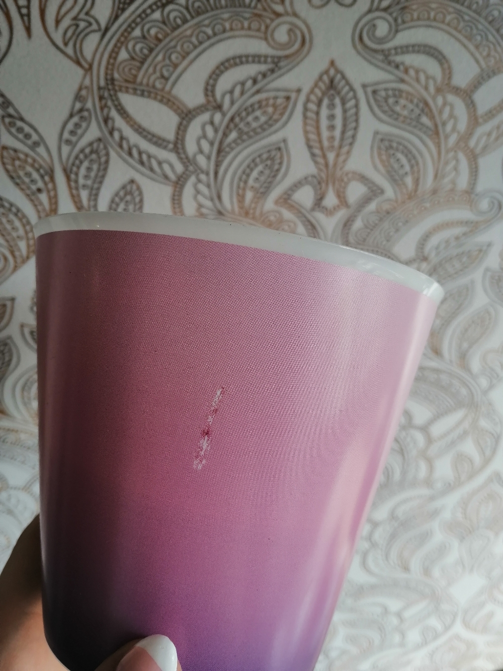Фотография покупателя товара Кашпо для цветов «Розовый закат», 0,8 л, 11 х 12 см