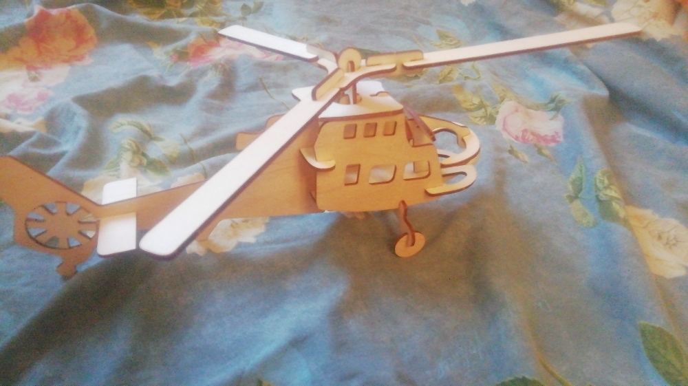 Фотография покупателя товара 3D-модель сборная деревянная Чудо-Дерево «Вертолёт»