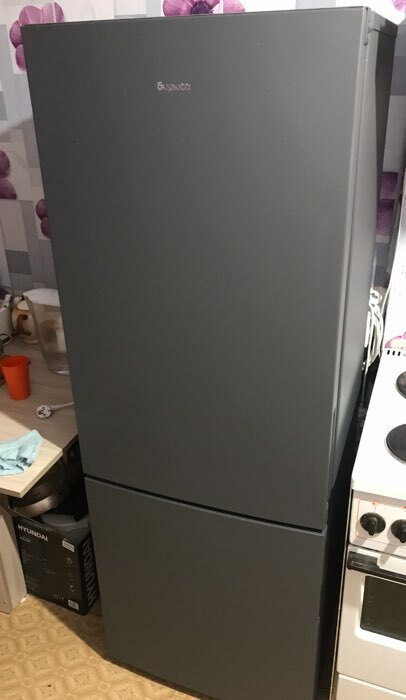 Фотография покупателя товара Холодильник "Бирюса" W6033, двухкамерный, класс А, 310 л, серый - Фото 5