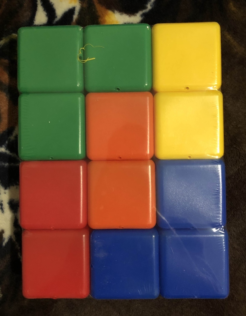 Фотография покупателя товара Набор цветных кубиков, 6 × 6 см, 12 штук