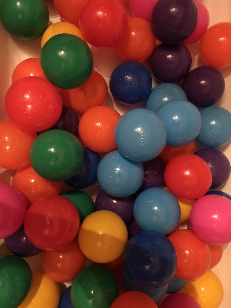 Фотография покупателя товара Шарики для сухого бассейна с рисунком, диаметр шара 7,5 см, набор 30 штук, разноцветные - Фото 33