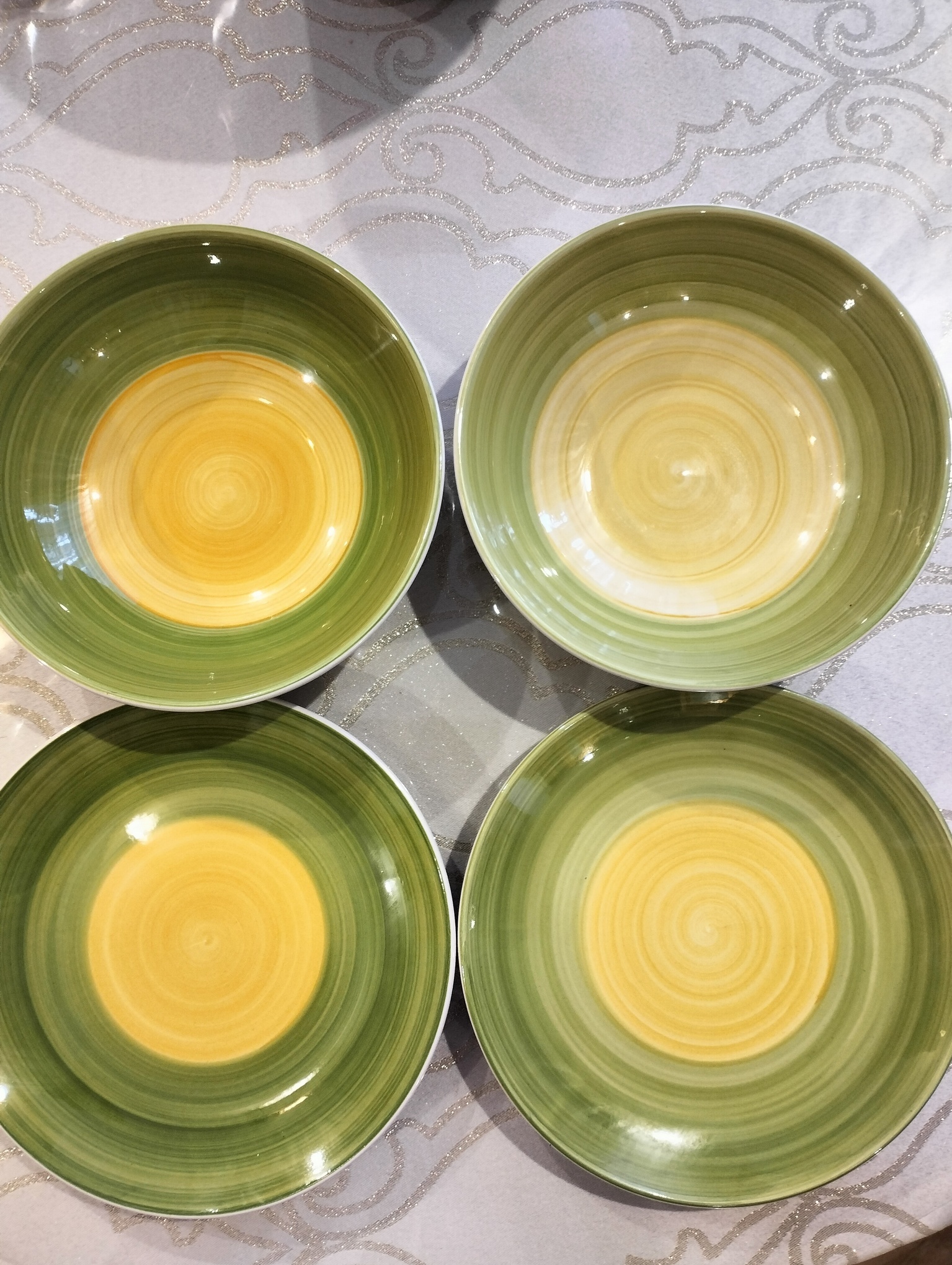 Фотография покупателя товара Тарелка керамическая десертная Доляна «Подсолнух», d=19 см, цвет зелёный