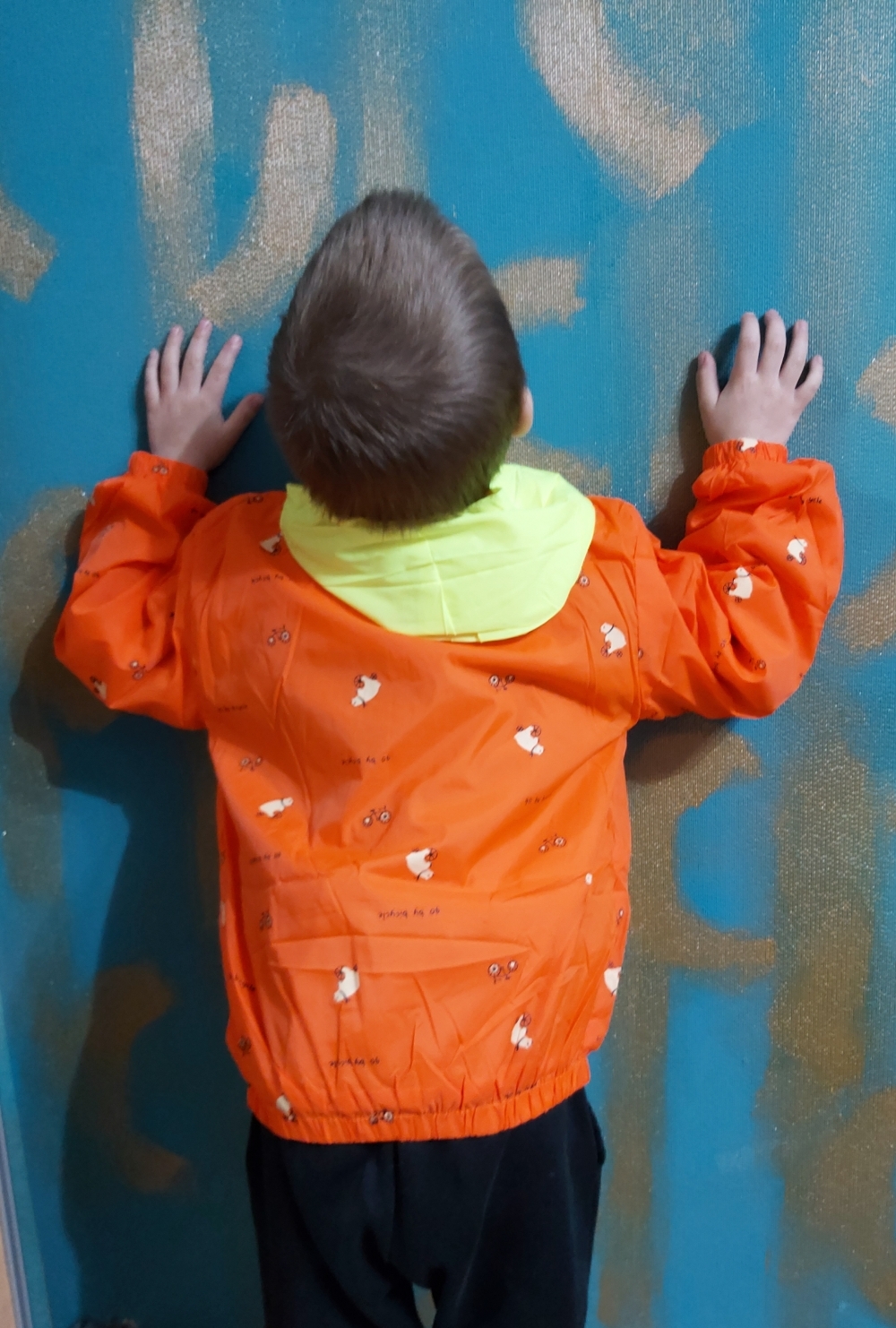 Фотография покупателя товара Ветровка для мальчика MINAKU "Мишка", рост 116-122 см, цвет оранжевый - Фото 2