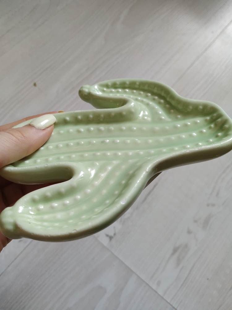 Фотография покупателя товара Блюдо керамическое «Кактус»,15,5×10×12 см, цвет зелёный - Фото 12