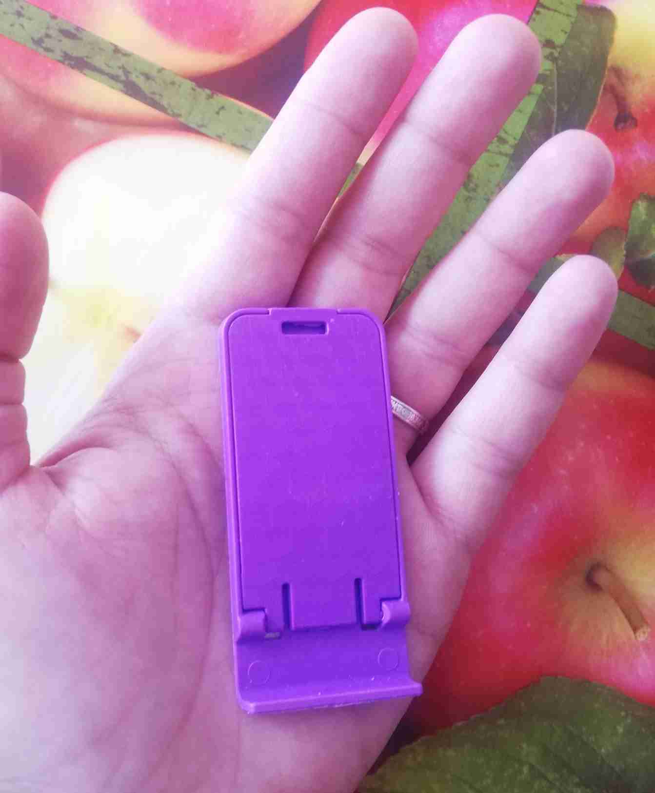 Фотография покупателя товара Подставка для телефона LuazON, складная, регулируемая высота, фиолетовая - Фото 1