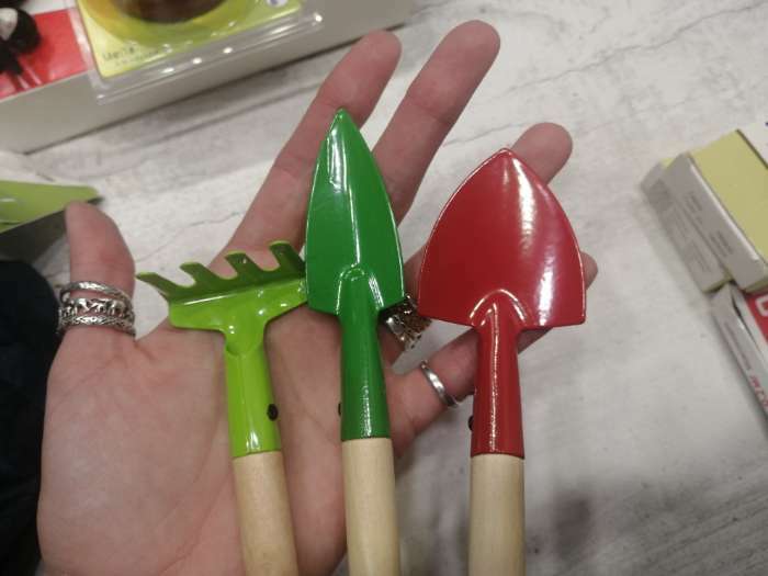 Фотография покупателя товара Набор садового инструмента, 3 предмета: рыхлитель, совок, грабли, длина 20 см, Greengo - Фото 2