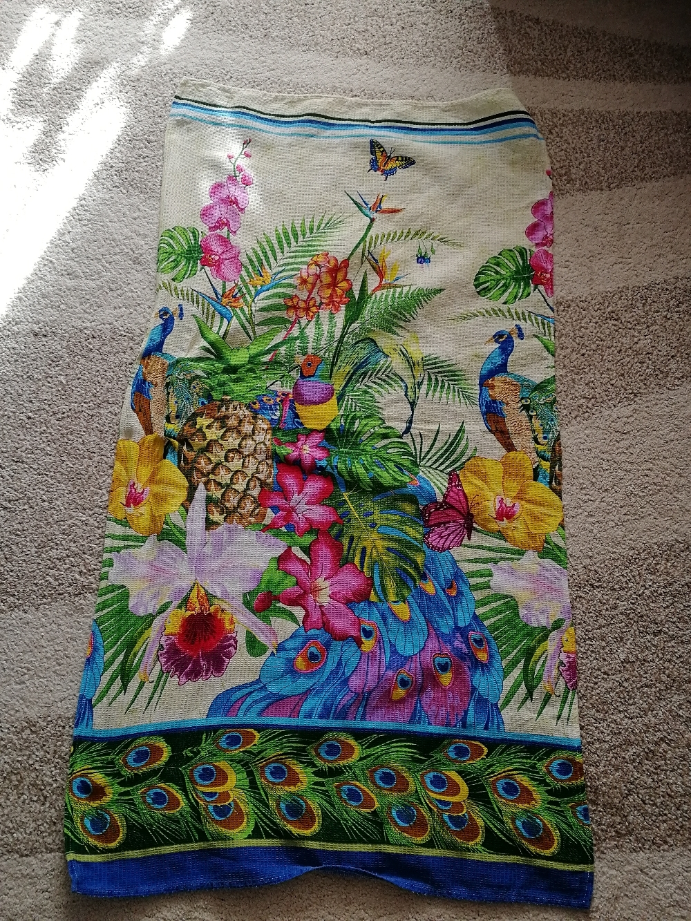 Фотография покупателя товара Вафельное полотенце Гаваи 80х150 см, разноцветный, хлопок 100 %, 160г/м² - Фото 1