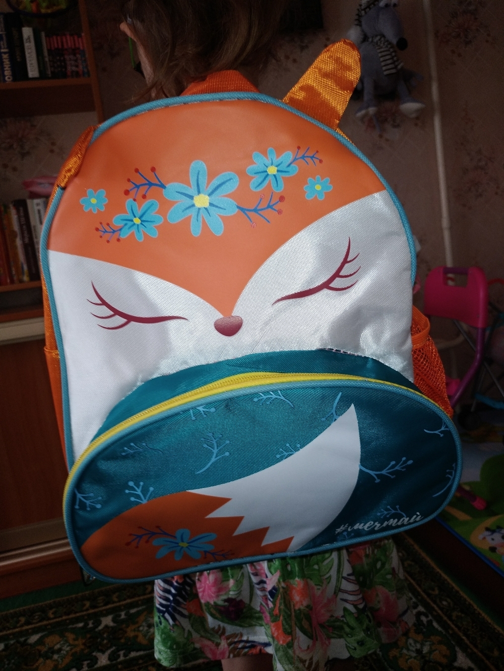 Фотография покупателя товара Рюкзак детский «Лисичка», цвет оранжевый - Фото 2