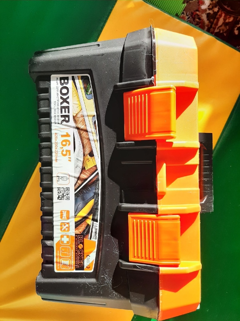 Фотография покупателя товара Ящик для инструментов BOXER, черно-оранжевый - Фото 4