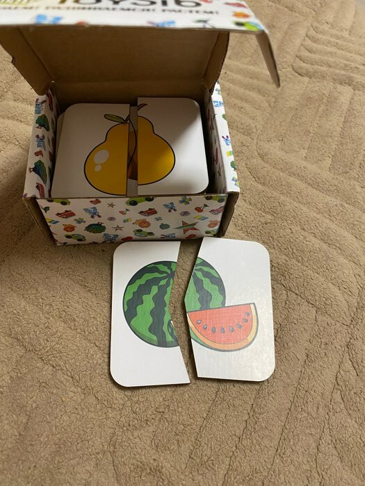 Фотография покупателя товара Картинки-половинки «Овощи-фрукты» - Фото 1