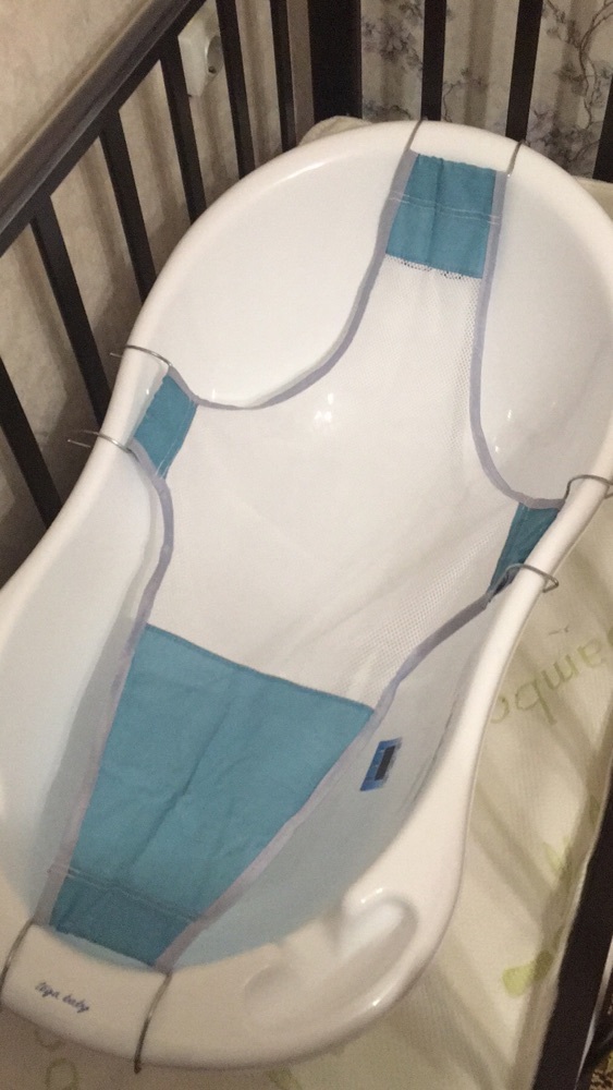 Фотография покупателя товара Гамак для купания новорожденных, сетка для ванночки детской, 95х56см, цвет МИКС - Фото 1