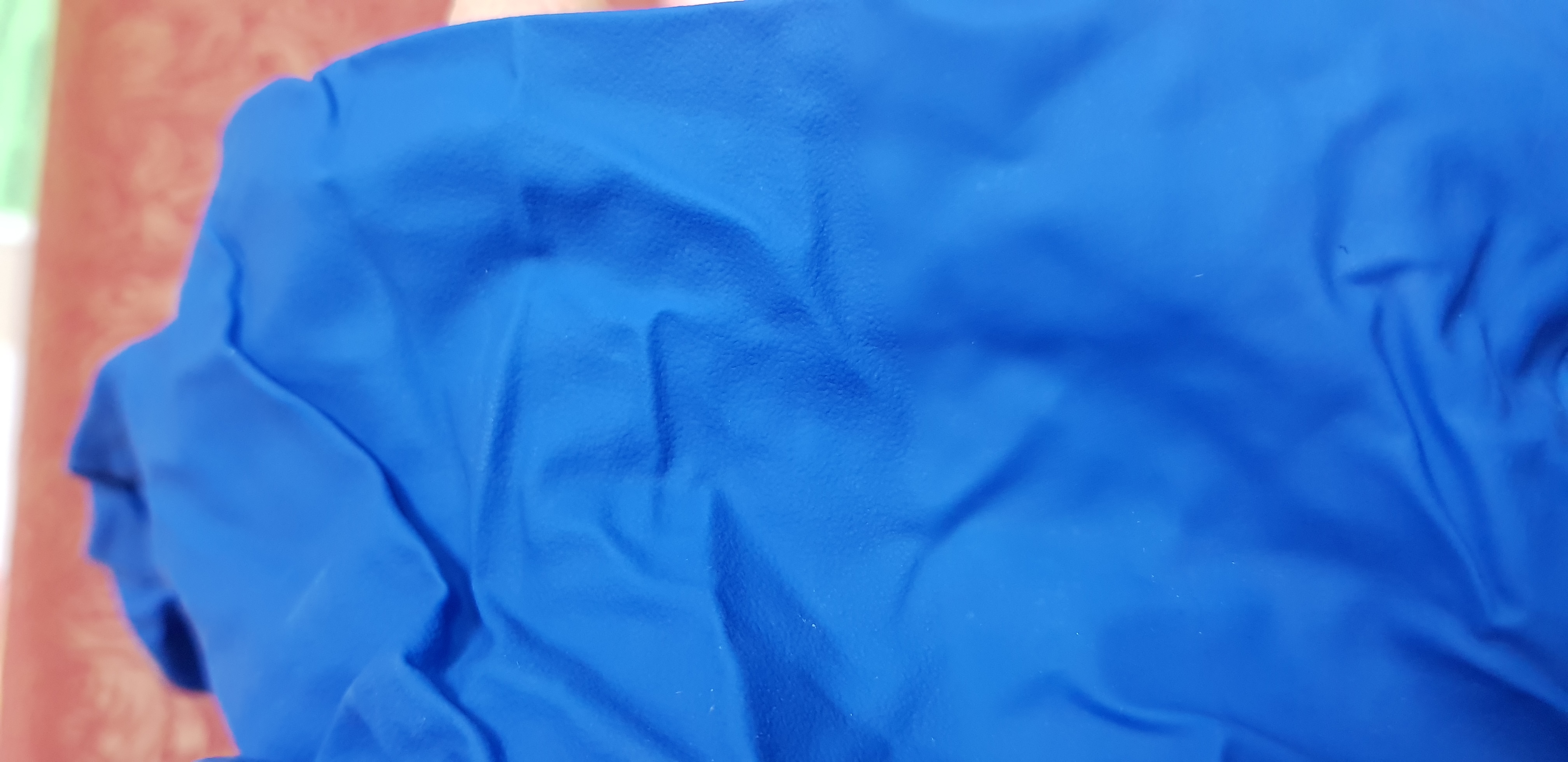 Фотография покупателя товара Перчатки A.D.M. латексные неопудренные, размер M, 50 шт/уп, цвет синий - Фото 3