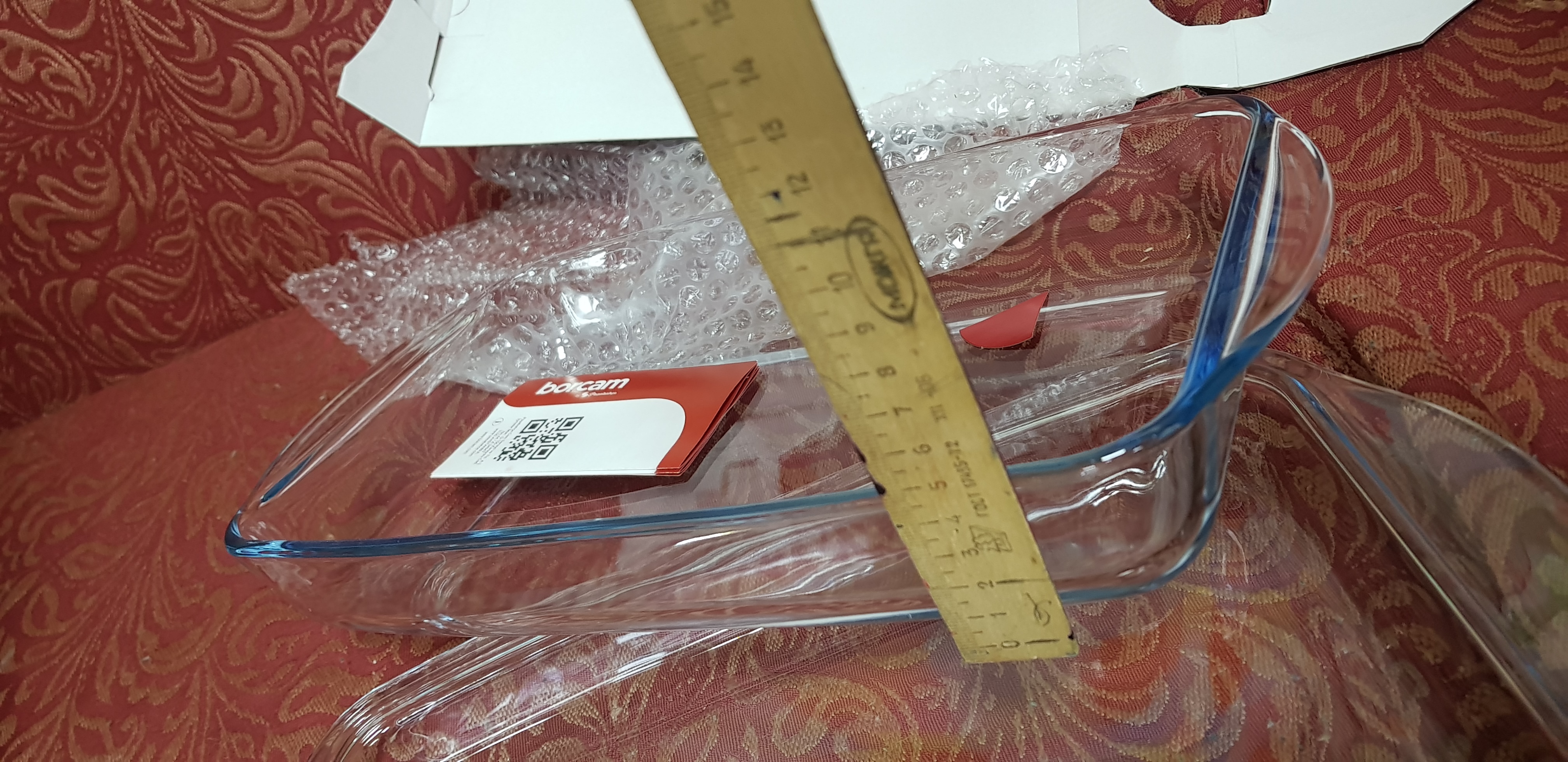 Фотография покупателя товара Форма прямоугольная для запекания и выпечки из жаропрочного стекла Borcam, 2 л