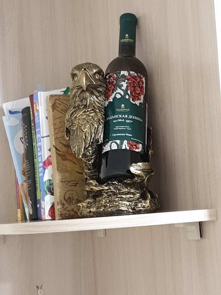 Фотография покупателя товара Подставка под бутылку "Орел" бронза 15х14х25см - Фото 1