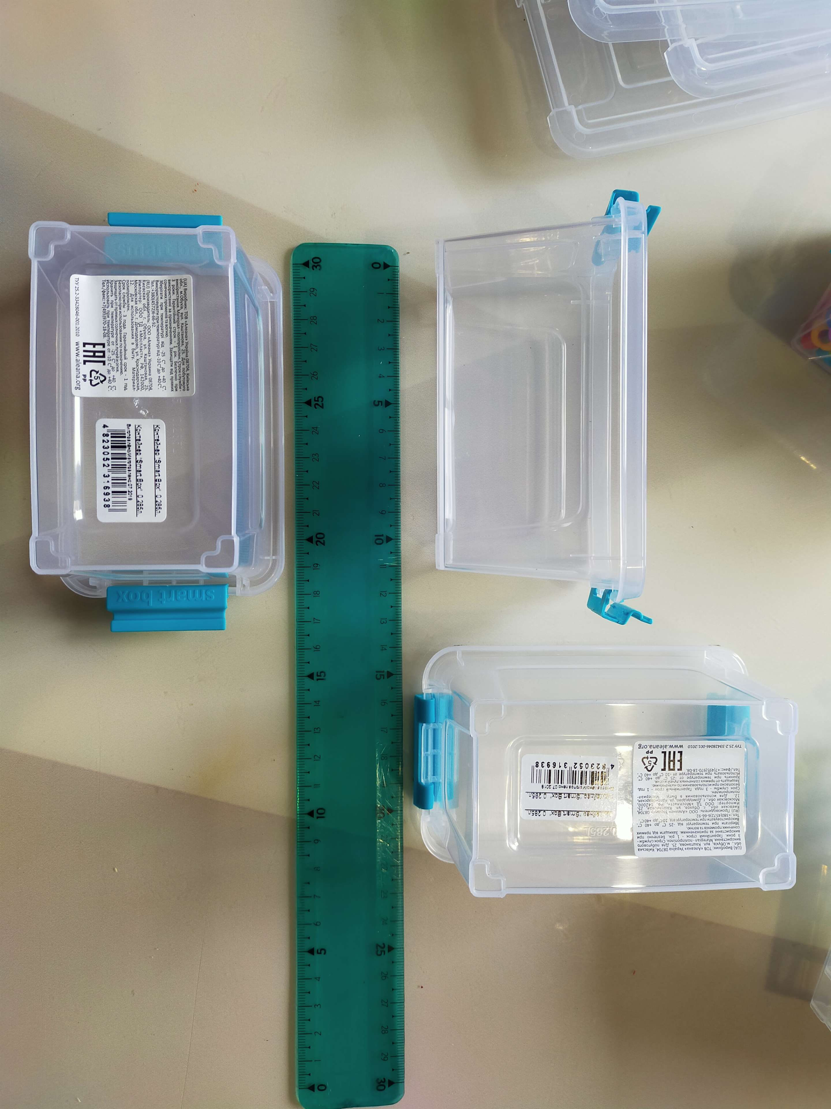 Фотография покупателя товара Контейнер для хранения с крышкой Smart Box, 285 мл, 12×8×6 см, цвет прозрачно-бирюзовый
