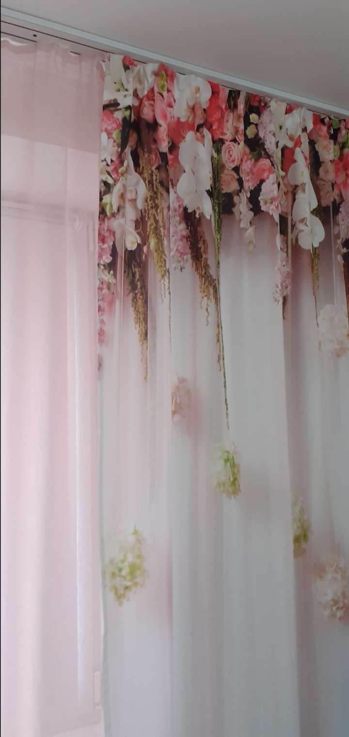 Фотография покупателя товара Комплект штор «Цветы на белом фоне», размер 145 х 260 см, 2 шт., габардин - Фото 6