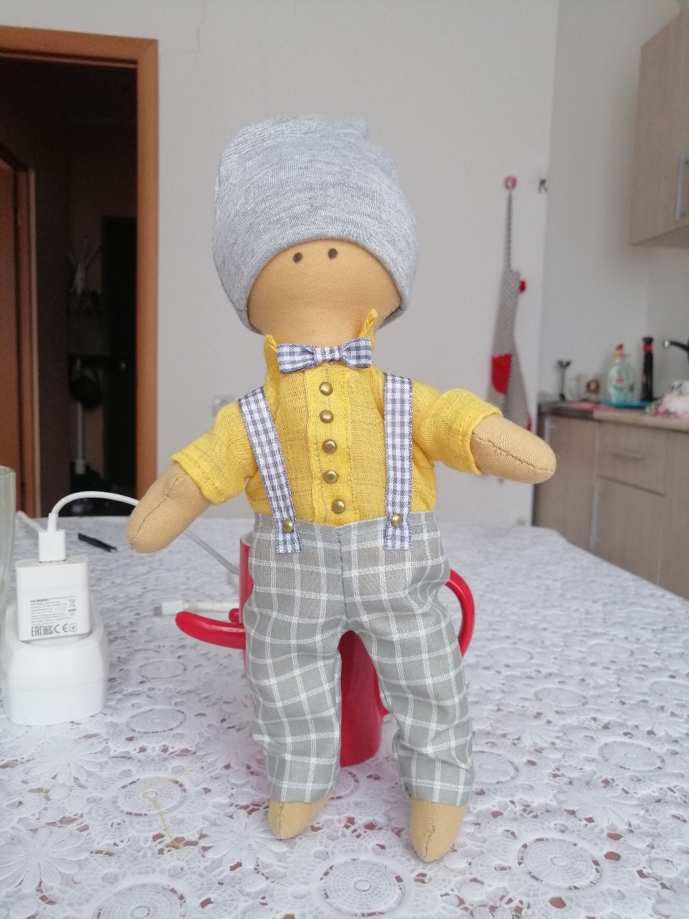 Фотография покупателя товара Набор для шитья. Интерьерная кукла «Шон», 30 см - Фото 6