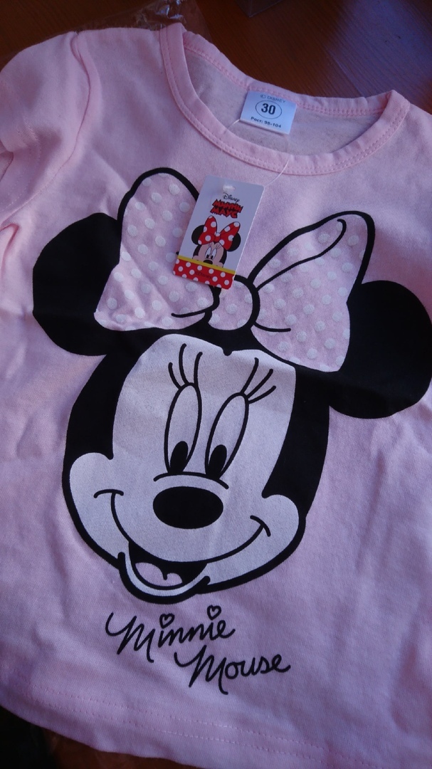 Фотография покупателя товара Футболка детская Disney "Minnie Mouse", рост 98-104 (30), розовый МИКС - Фото 3