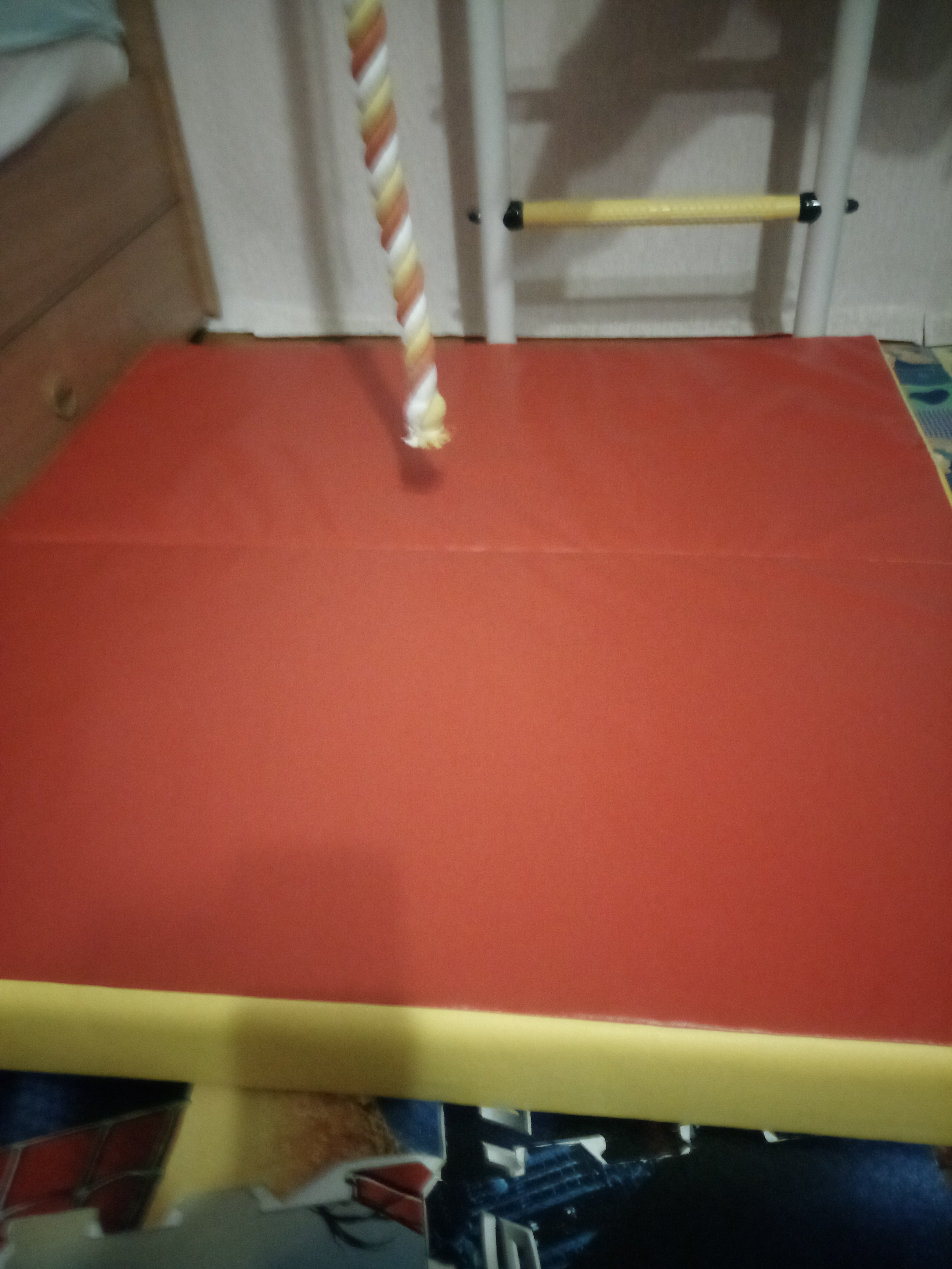 Фотография покупателя товара Мат ONLYTOP, 100х100х10 см, 1 сложение, цвет красный/жёлтый