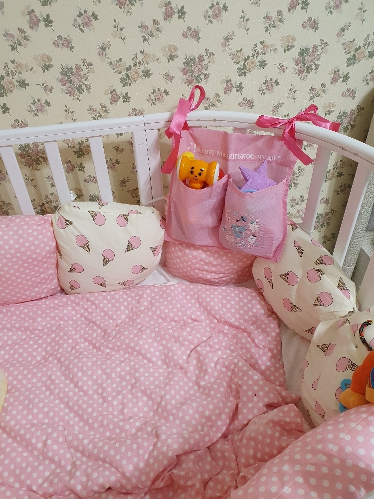Фотография покупателя товара Кармашек на детскую кроватку "Наше маленькое чудо", 2 отделения - Фото 2