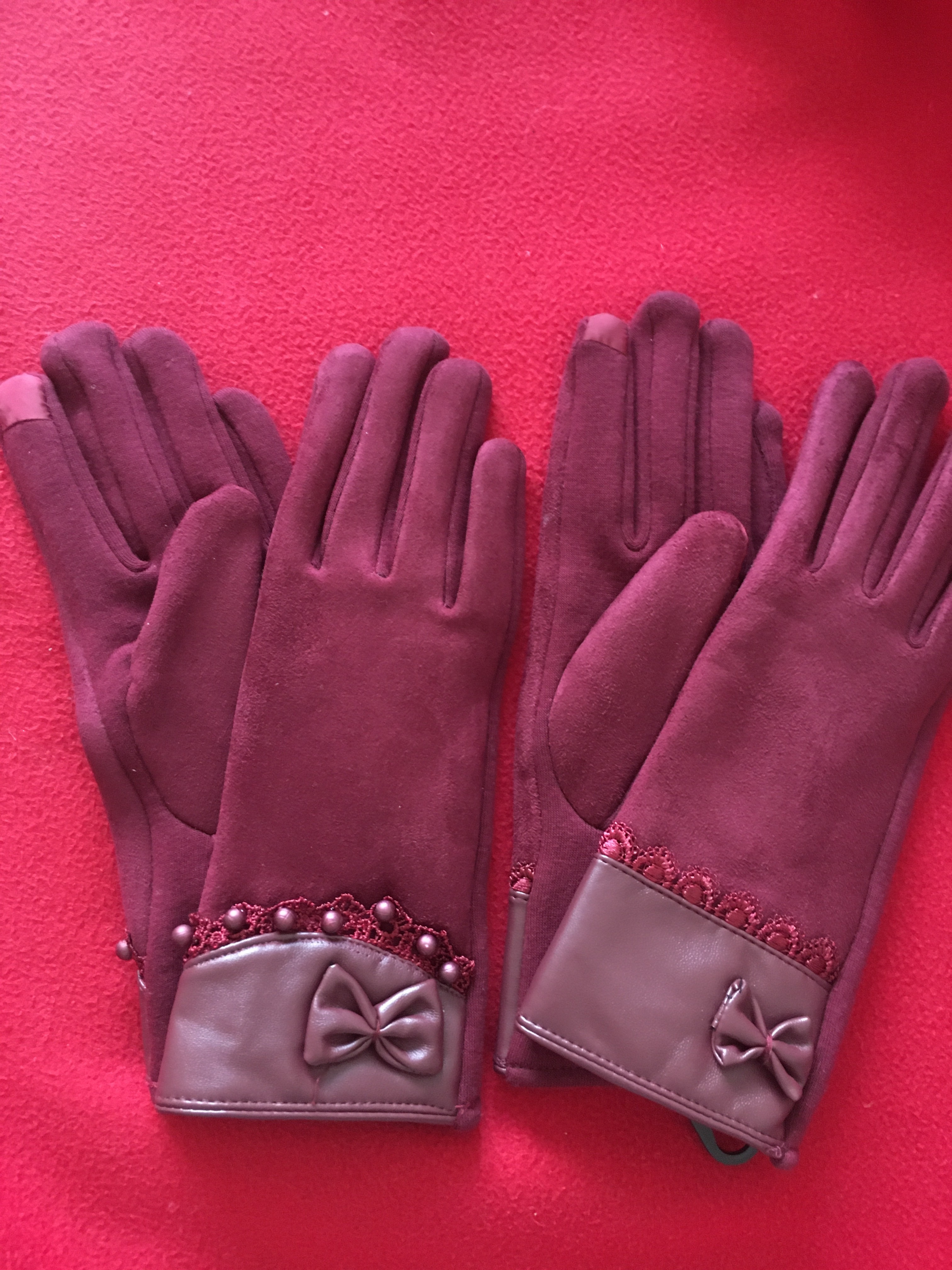 Фотография покупателя товара Перчатки женские безразмерные, с утеплителем, для сенсорных экранов, цвет серый - Фото 1