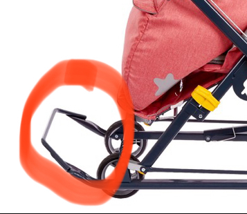 Фотография покупателя товара Санки коляска «Ника Детям НД 7-7», дизайн в джинсовом стиле красный, механизм качания - Фото 7